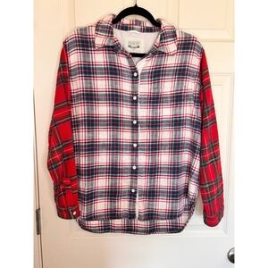 American Eagle Plaid Fall Flannel Shirt Long Sleeve Button Up Size‎ Small